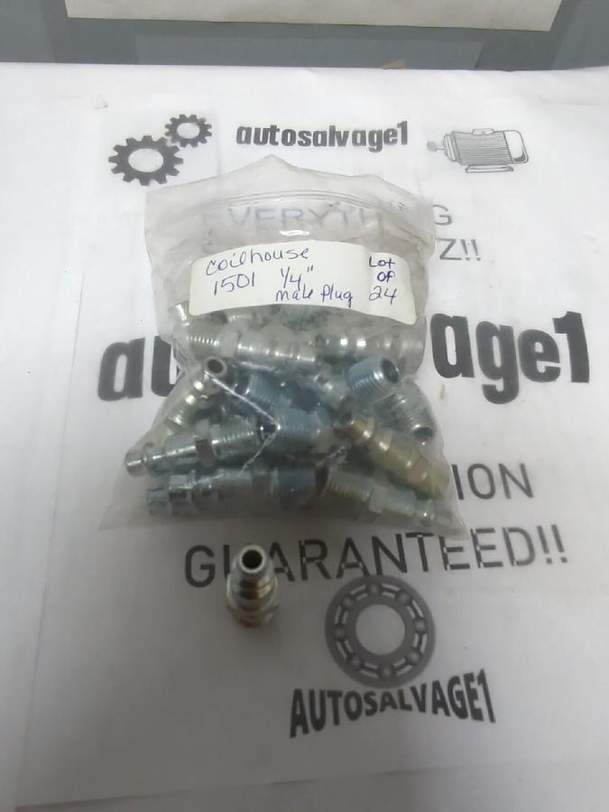 COILHOUSE,1501, 1/4 INCH MALE PLUG AIR FITTING LOT OF 24 NOS