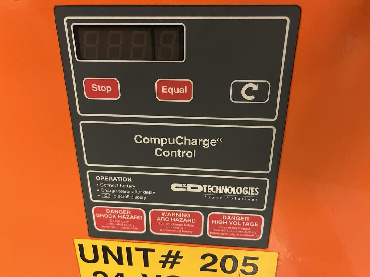 Used C&D,FR12CE550M,FERRO FIVE FR SER FORKLIFT BATTERY CHARGER 12 CELL 24VDC 95A 1PH