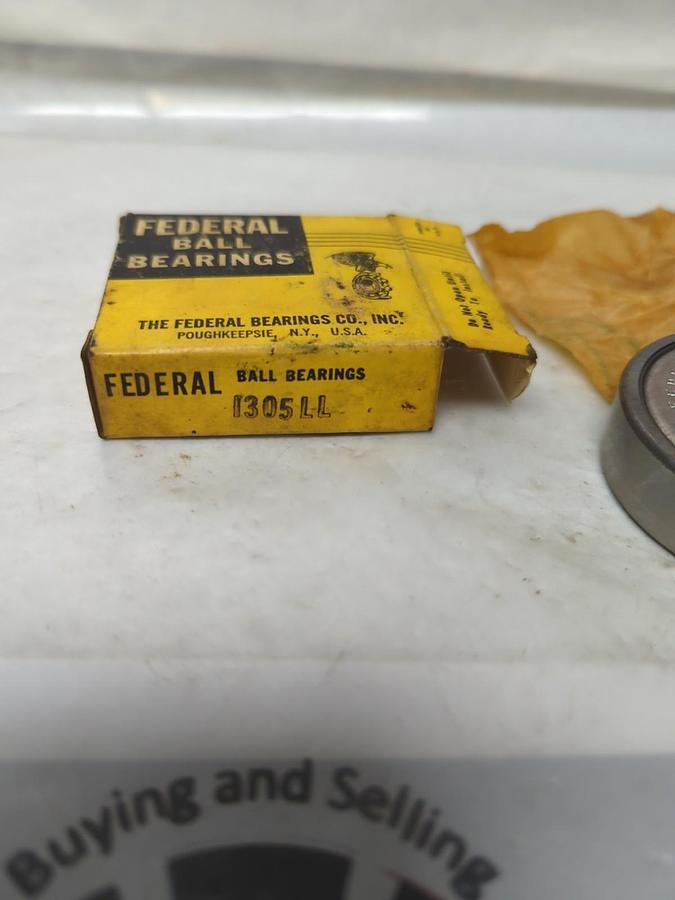 FEDERAL,1305LL,DOUBLE SHIELDED BALL BEARING NOS