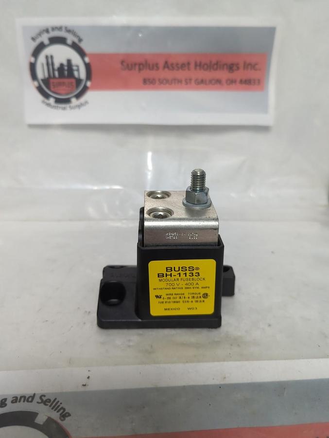 BUSSMANN,BH-1133,MODULAR FUSEBLOCK 700V-400A NOS