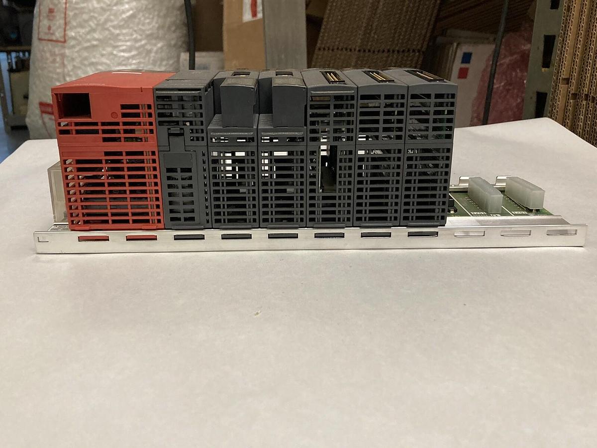 Used Mitsubishi,Q61P Q01UCPU QJ61BT11N x2  QD75MH1 QX41 QY41P,Rack Assembly