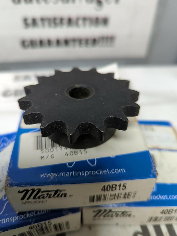 MARTIN,40B15,1/2 INCH BORE 15 TEETH #40 CHAIN SPROCKET LOT OF 3 NOS
