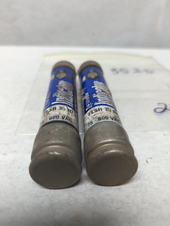 Used LITTELFUSE,FLSR35ID,INDICATOR 35 AMP FUSE LOT OF 2 PRE-OWNED