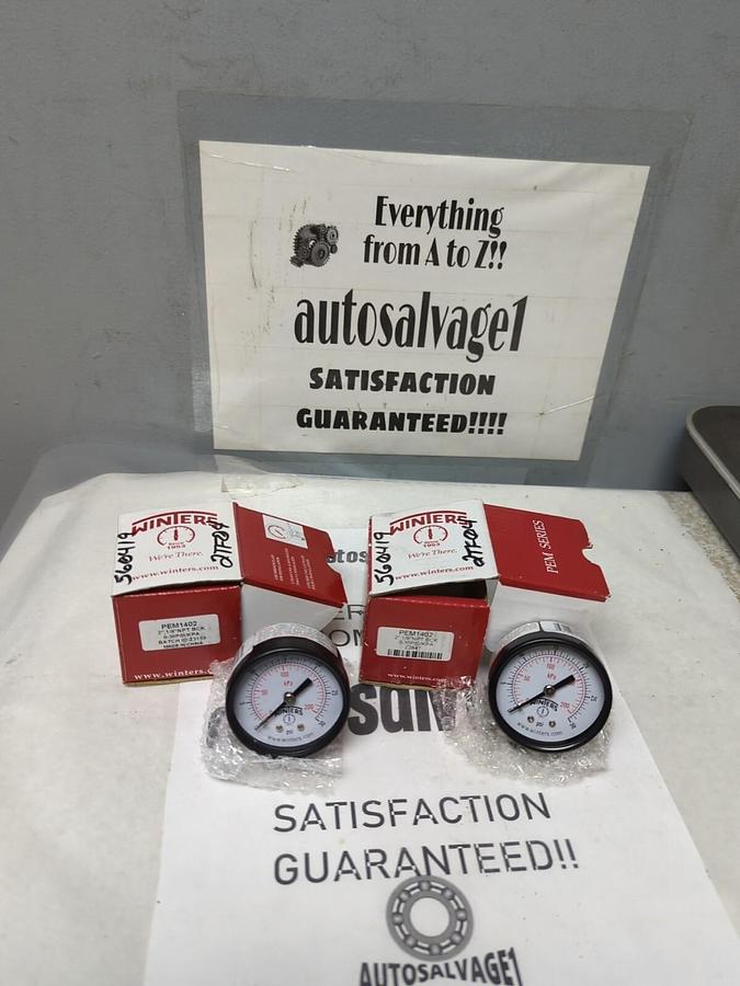 WINTERS,PEM1402,PRESSURE GAUGE 2 IN 1/8 IN NPT 0-30PSI/KPA LOT OF 2 NOS