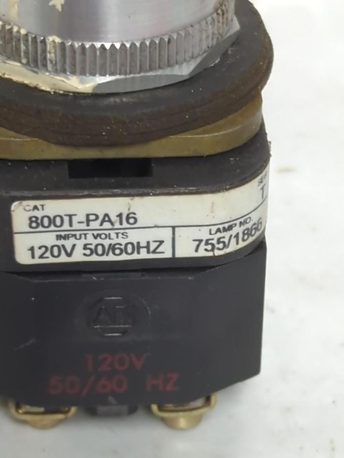 Used ALLEN BRADLEY,800T-PA16,SERIES T GREEN PUSHBUTTON PRE-OWNED