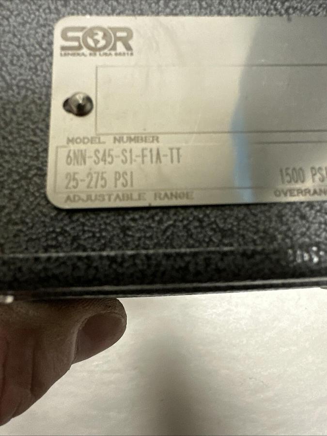 SOR,6NN-S45-S1-F1A-TF,Pressure Switch