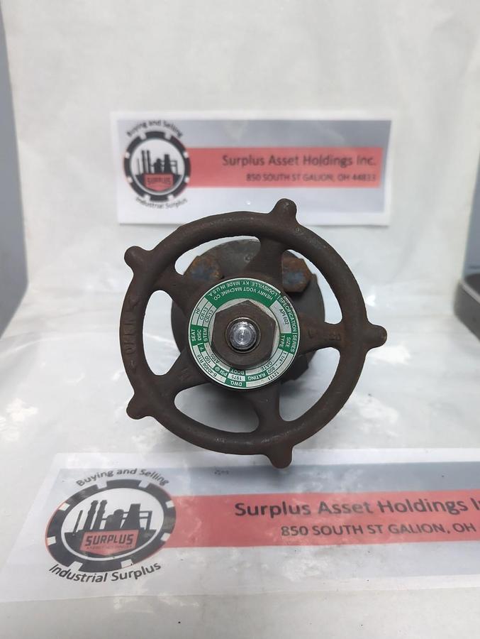 Used HENRY VOGT,B-40406 R18,GATE VALVE 1-1/4 INCH PRE-OWNED