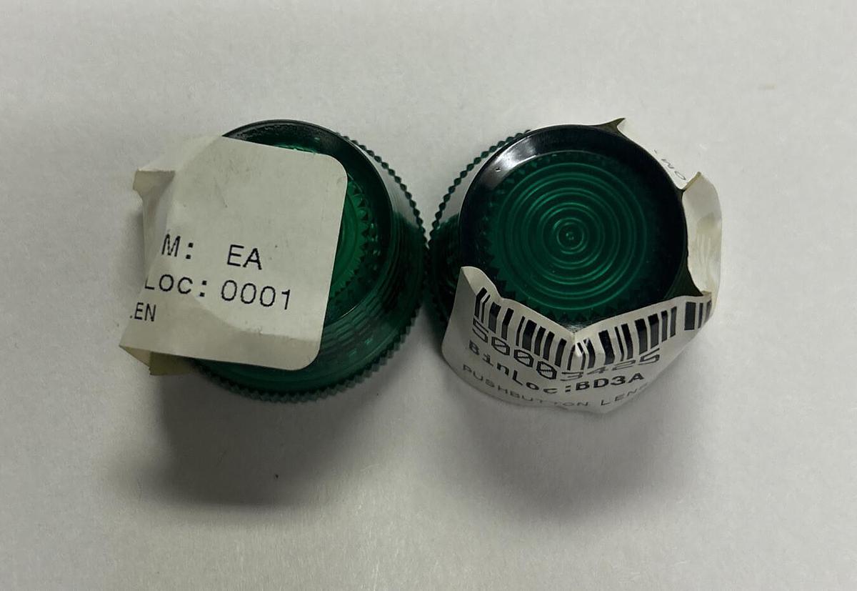 ALLEN BRADLEY,800T-N26G,GREEN PILOT CAP LOT OF 2 NOS