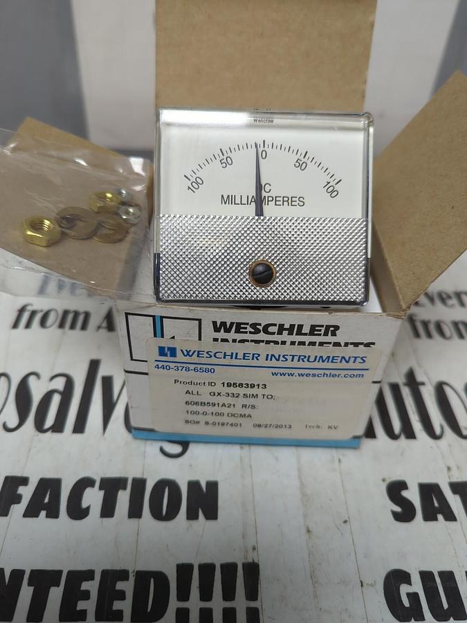 WESCHLER,919563913 ALL GX-332 SIM TO: 606B591A21 R/S: 100-0-100DCMA,PANEL METER