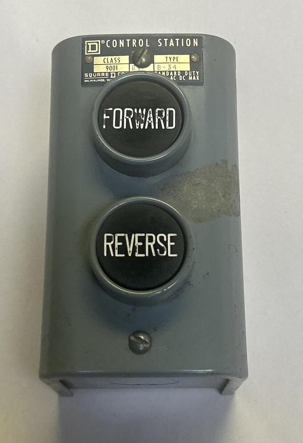 Used SQUARE D,9001B-34,PUSH BUTTON CONTROL STATION