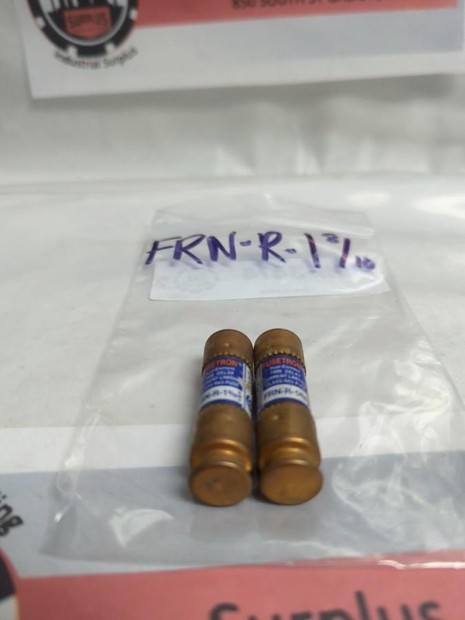 Used COOPER BUSSMANN,FRN-R-1-8/10,FUSETRON 1-8/10 AMP FUSE LOT OF 2 PRE-OWNED
