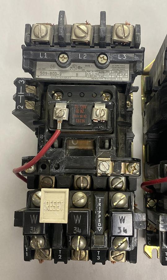 Used Allen-Bradley,509-B0D-9,Motor Starter 27A 600V Lot Of 2