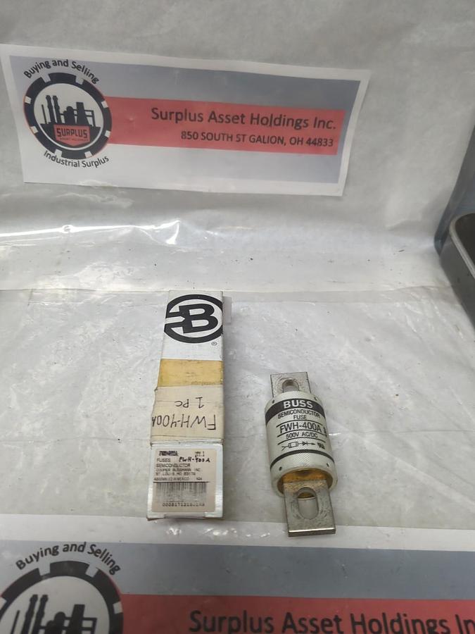 COOPER BUSSMANN,FWH-400A,SEMI-CONDUCTOR 400 AMP FUSE NOS
