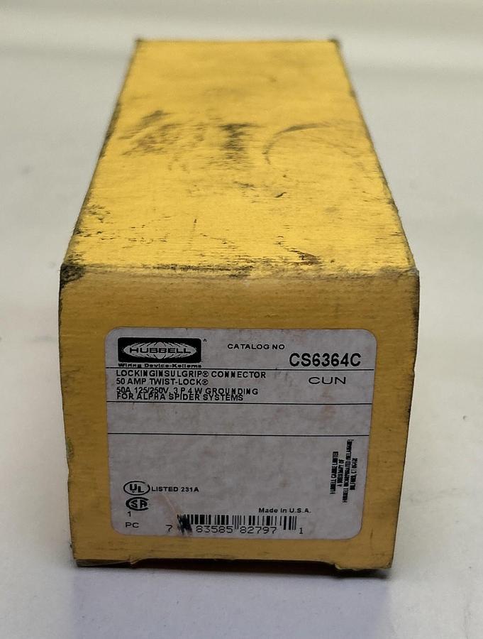 HUBBELL,CS6364C,TWIST LOCK NOS