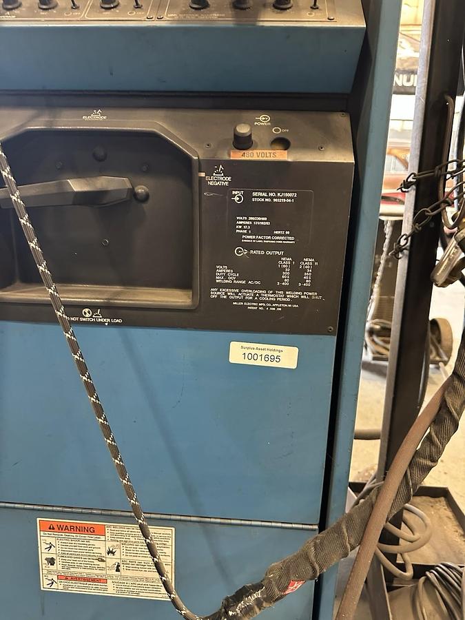 Used Miller,Syncrowave 351,350 Amp Portable Tig Welder w/Coolmate 4 Chiller 1PH