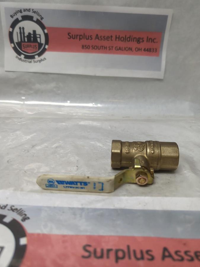 Used WATTS,LFFBV-3C-M1,BALL VALVE 1/2 INCH PRE-OWNED