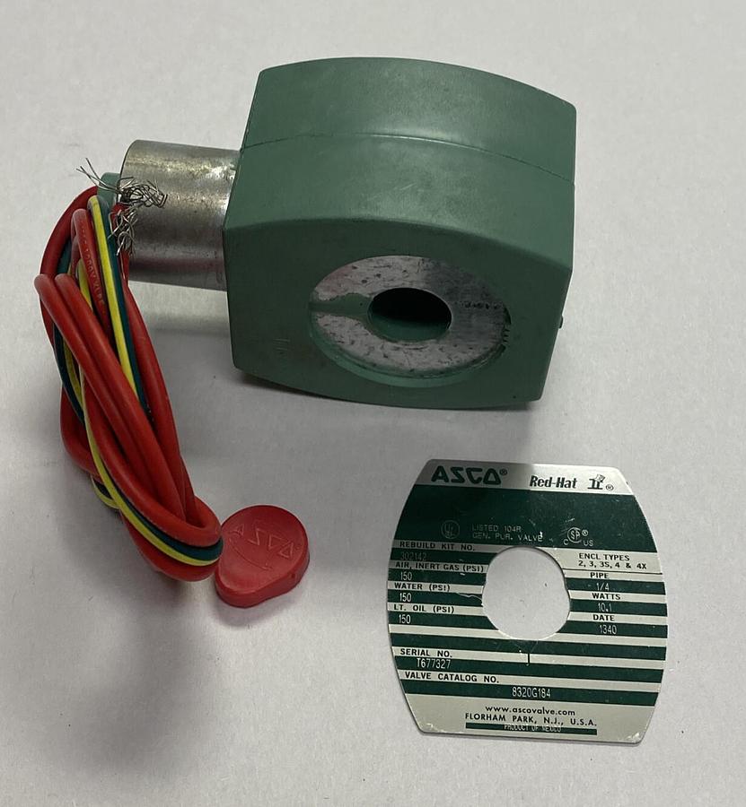 ASCO,8320G184,SOLENOID VALVE 3-WAY 1/4 INCH NOS