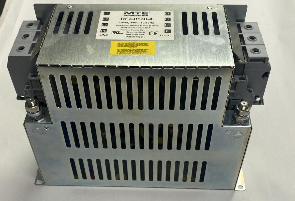 Used MTE,RF3-0130-4 EMI-RFI,FILTER 130AMP 480VAC 3PH