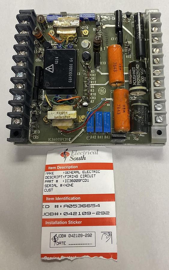 Used GENERAL ELECTRIC,IC3600SFCD1,FIRING CIRCUIT PC BOARD REFURBISHED