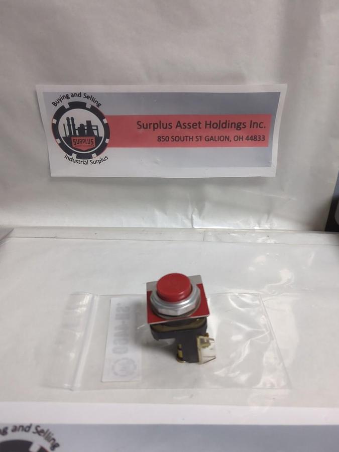 Used ALLEN BRADLEY,800T-B,PUSH BUTTON RED/STOP PRE-OWNED