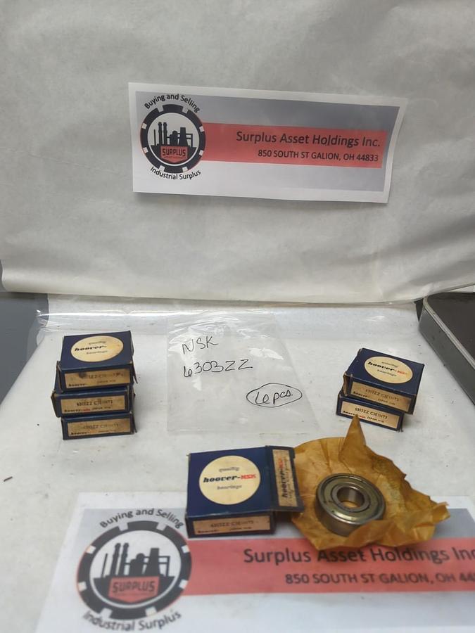 NSK,6303ZZ,DEEP GROOVE BALL BEARING DOUBLE METAL SHIELDED LOT OF 6 NOS