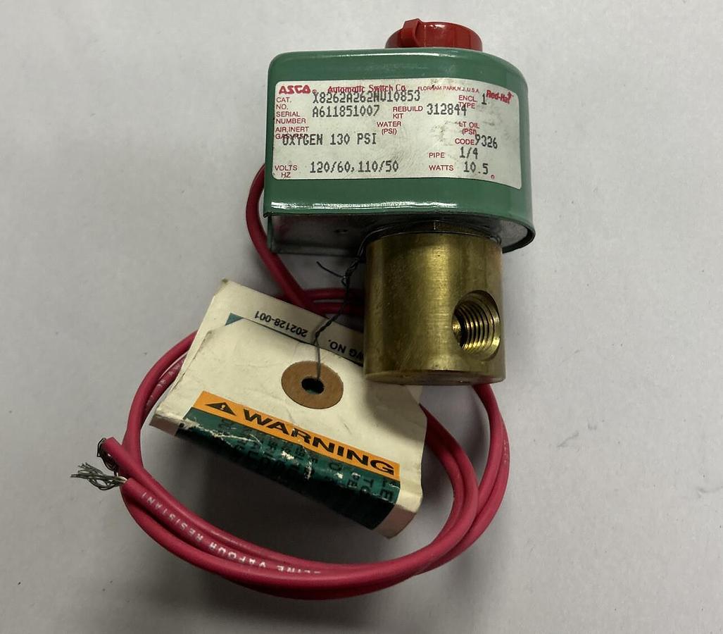 ASCO,X8262A262NV10853,VALVE 1/4 INCH 110-120V NOS