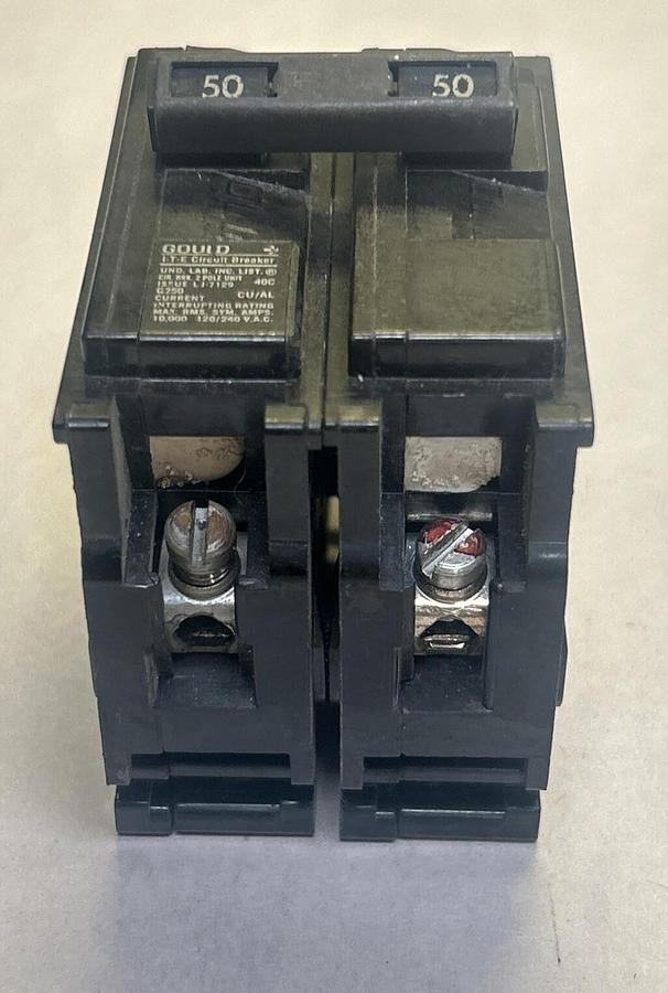 Used GOULD ITE,EQP250,CIRCUIT BREAKER 50A 120/240V 2P