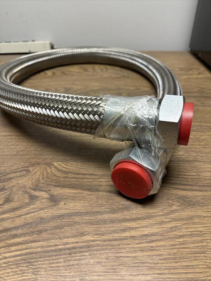 Braided Stainless Steel Hyd Hose 1 3/4" ID X 60" Long 2 Female Fittings