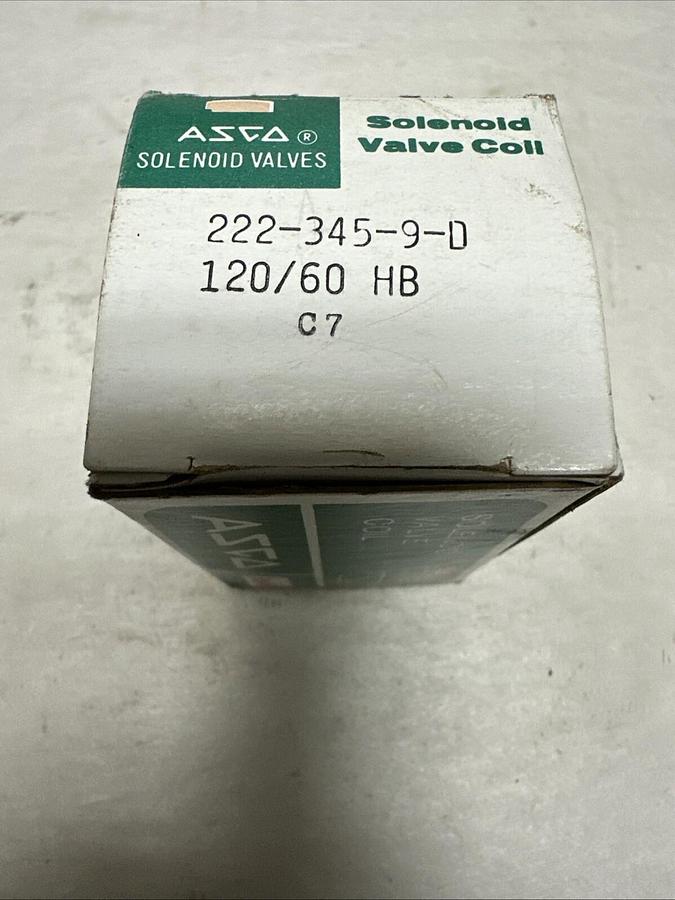 Used Asco,222-345-9-D,Solenoid Coil 120/60 HB