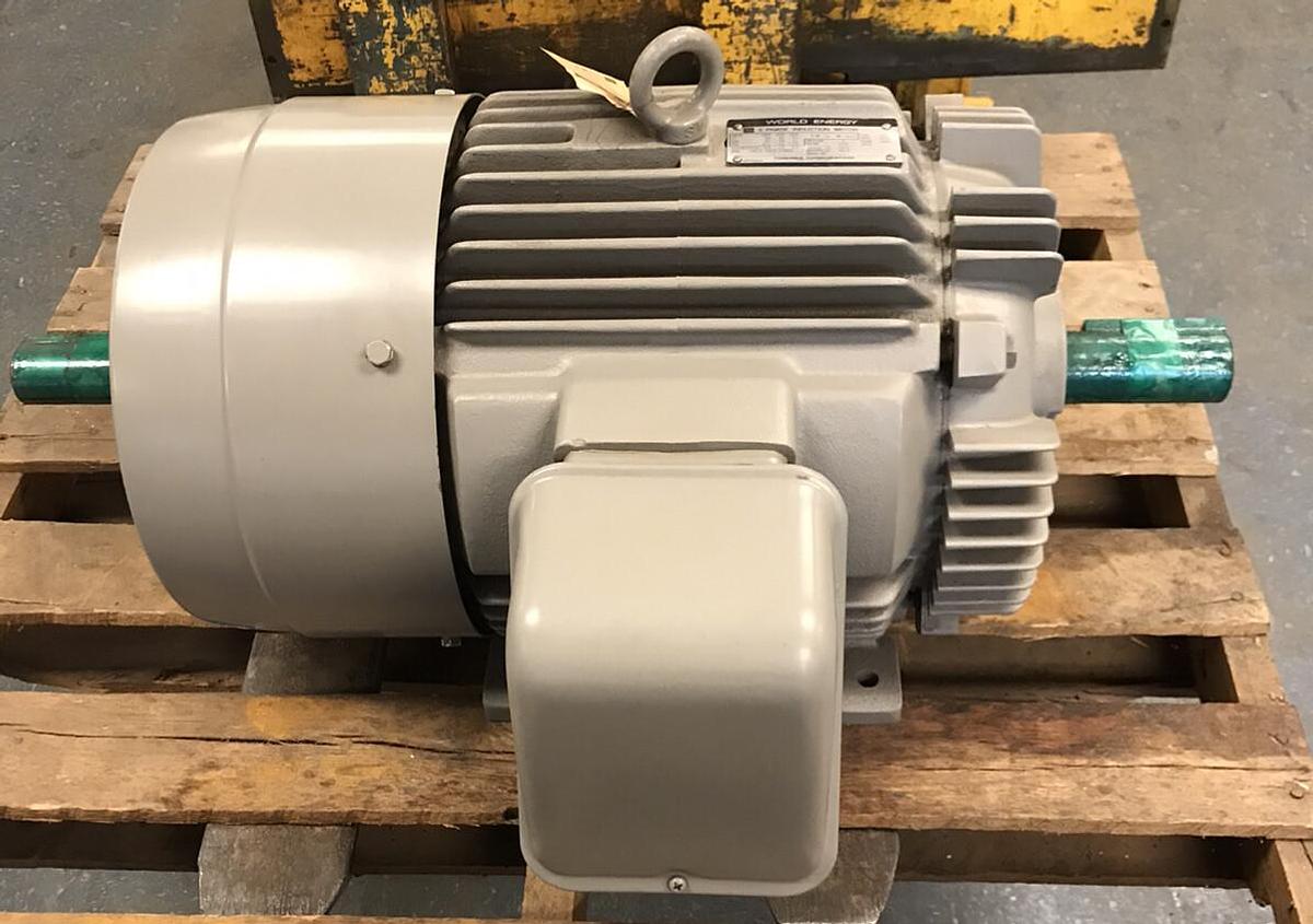 Used Toshiba World Energy,TIKK FBK8,Dual Shaft Induction Motor 15Kw 6 Poles 200-220V