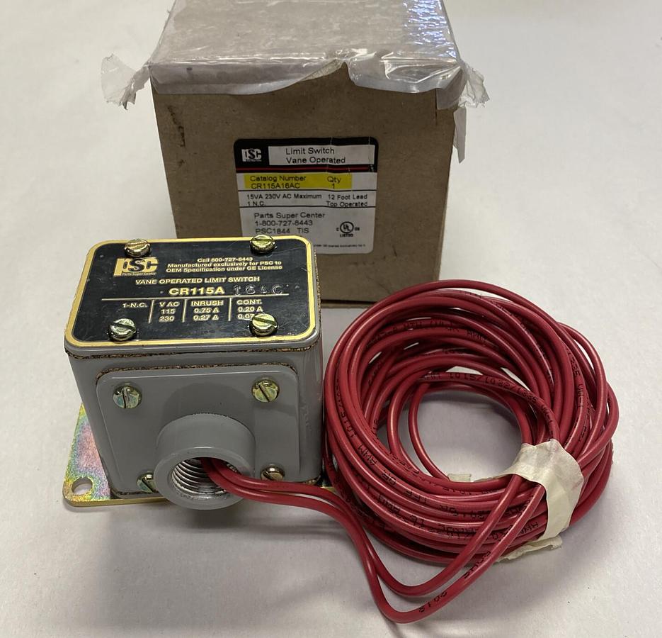Used GENERAL ELECTRIC,CR115A16AC,VANE OPERATED LIMIT SWITCH NEW