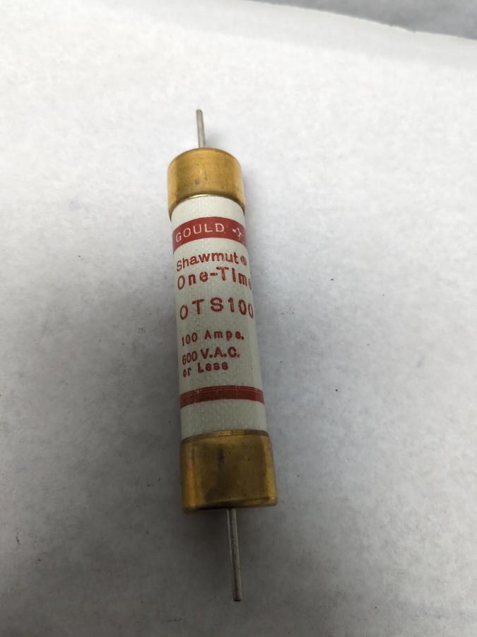 Used GOULD SHAWMUT,OTS100,ONE-TIME 100 AMP FUSE PRE-OWNED