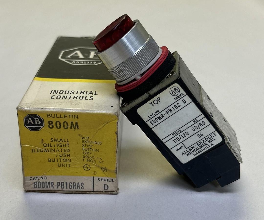 ALLEN BRADLEY,800MR-PB1GRAS,PUSH BUTTON NOS