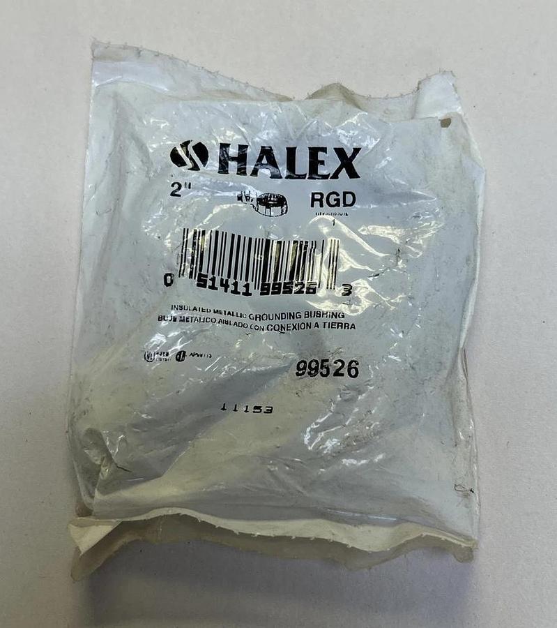 Used HALEX,99526,GROUNDING BUSHING INSULATED METALLIC 2INCH NEW