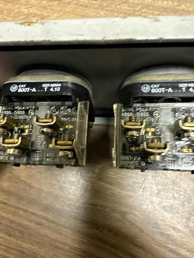 Used Hoffman,E-2PB,Enclosure with (2) A-B 800T-XA Pushbuttons