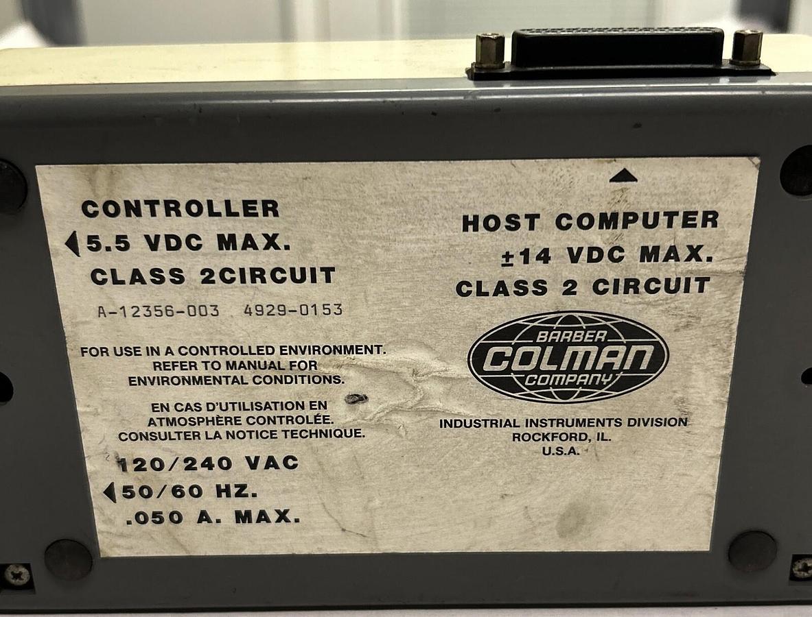 Used BARBER-COLMAN,A-12356-003,CONTROLLER