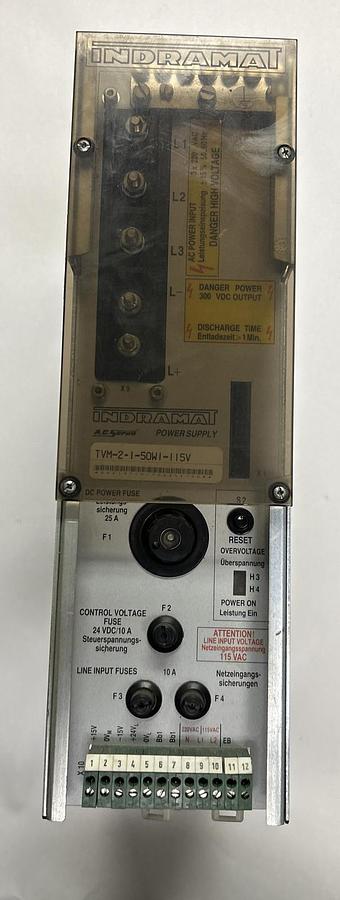 Used INDRAMAT,TVM-2-1-50W1-115V,SERVO POWER SUPPLY