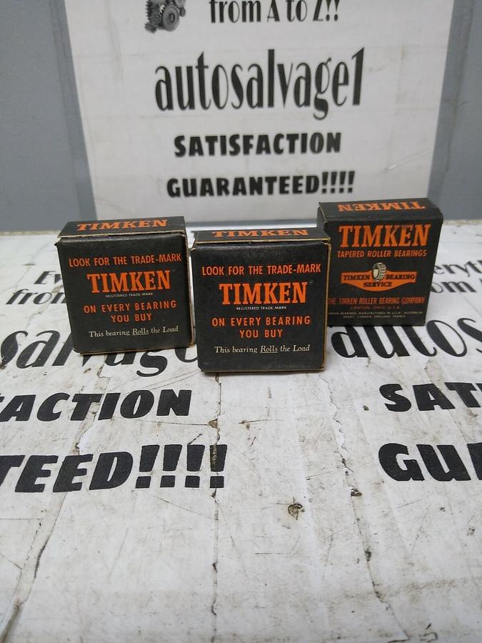Used TIMKEN,A-6162,ROLLER BEARING CONE LOT OF 3 NOS