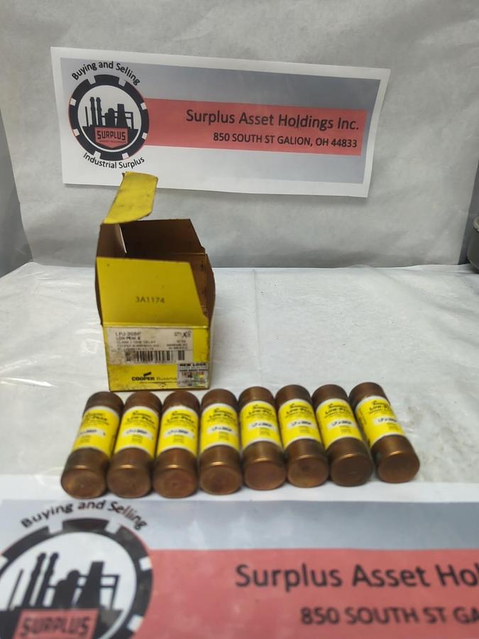 COOPER BUSSMANN,LPJ-20SP,LOW PEAKE 20 AMP FUSE LOT OF 8 NOS