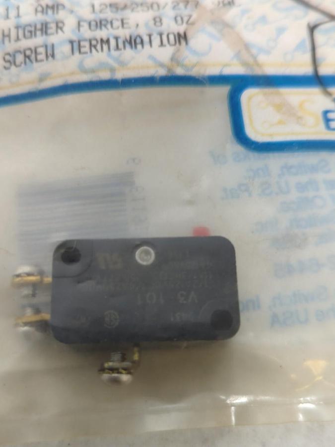 SELECTA,V3-101-BG,MINI BASIC SWITCH 11 AMP 125/250/277 VAC LOT OF 2 NOS