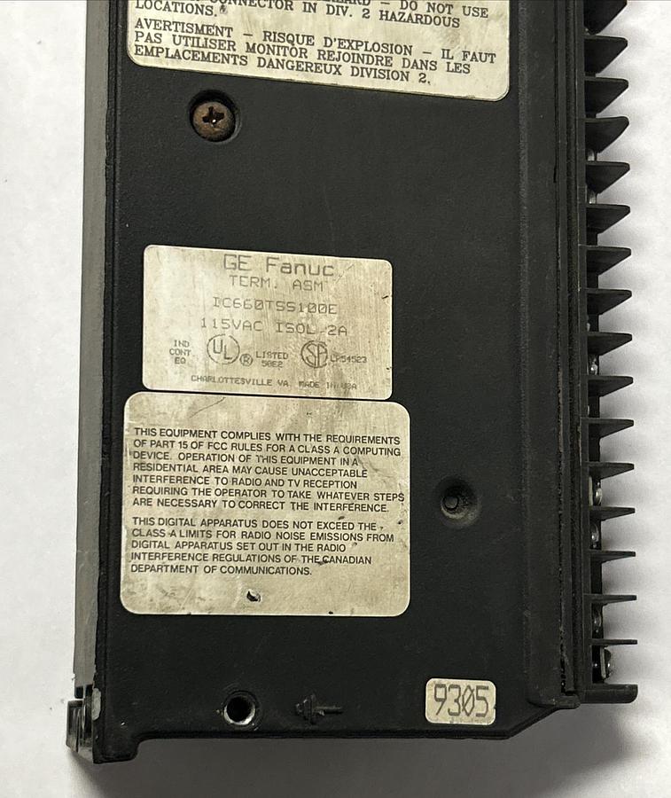 Used GE FANUC,IC660TSS100/IC660TSS100E, TERMINAL ASSEMBLY