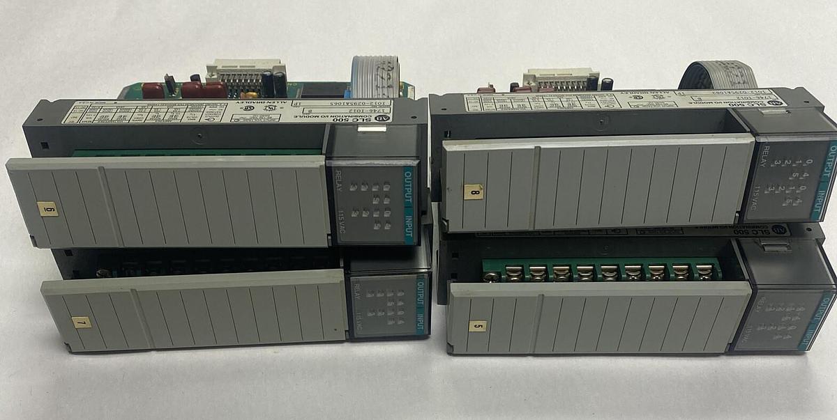Used ALLEN BRADLEY,1746-I012,SER B COMBINATION I/O MODULE LOT OF 4