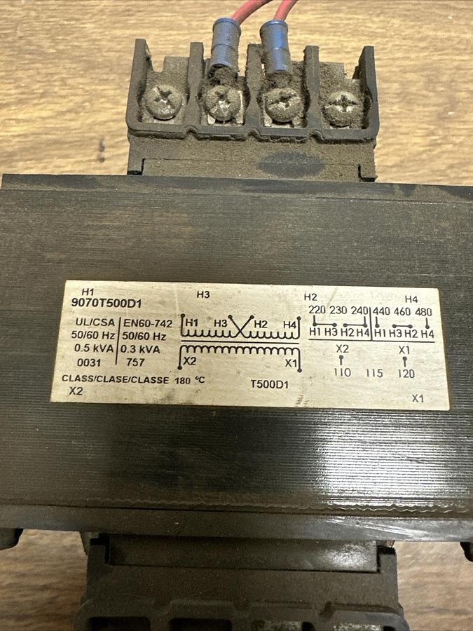 Used Square D,9070T5200D1,Industrial Control Transformer