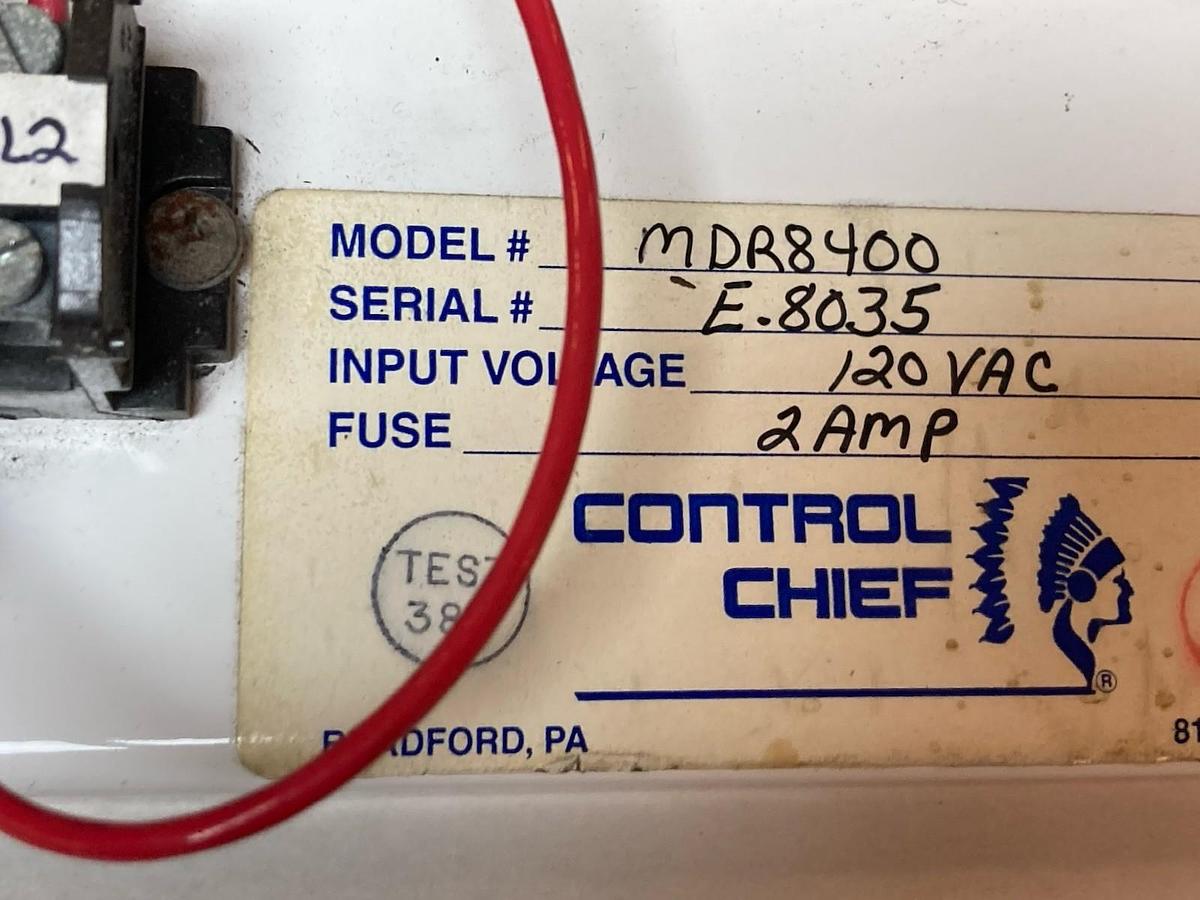 Used Control Chief,MDR8400,PLC Nale 2A Fuse 120Vac