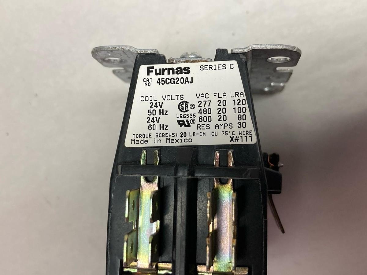 Furnas,45CG20AJ,2-Pole Contactor Ser C 24V 60Hz