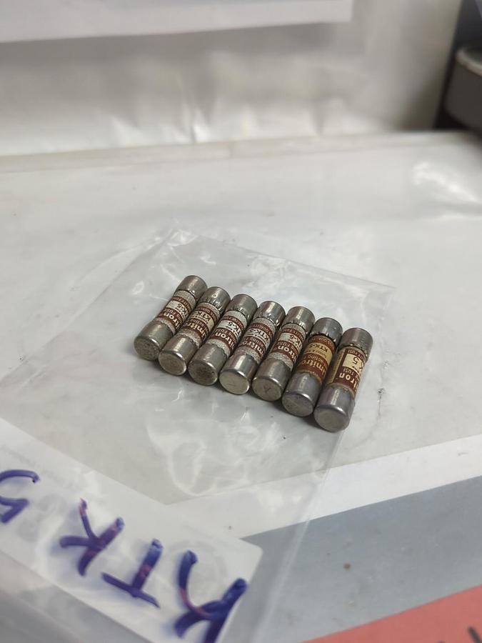 Used COOPER BUSSMANN,KTK-5,LIMITRON 5 AMP FUSE LOT OF 7 PRE-OWNED