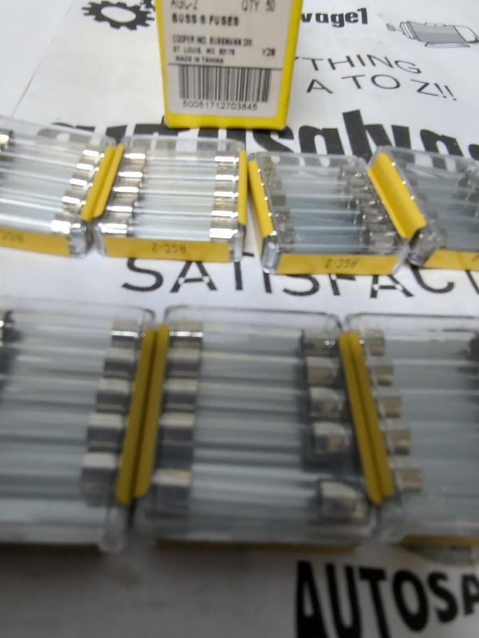 COOPER BUSSMANN,AGC-2,GLASS FUSES BOX OF 50 NEW