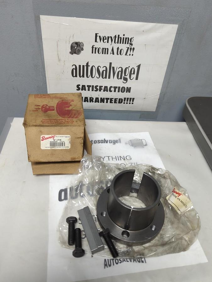 BROWNING,Q1 2-7/16,SPLIT TAPER LOCK BUSHING WITH KEY AND HARDWARE NOS