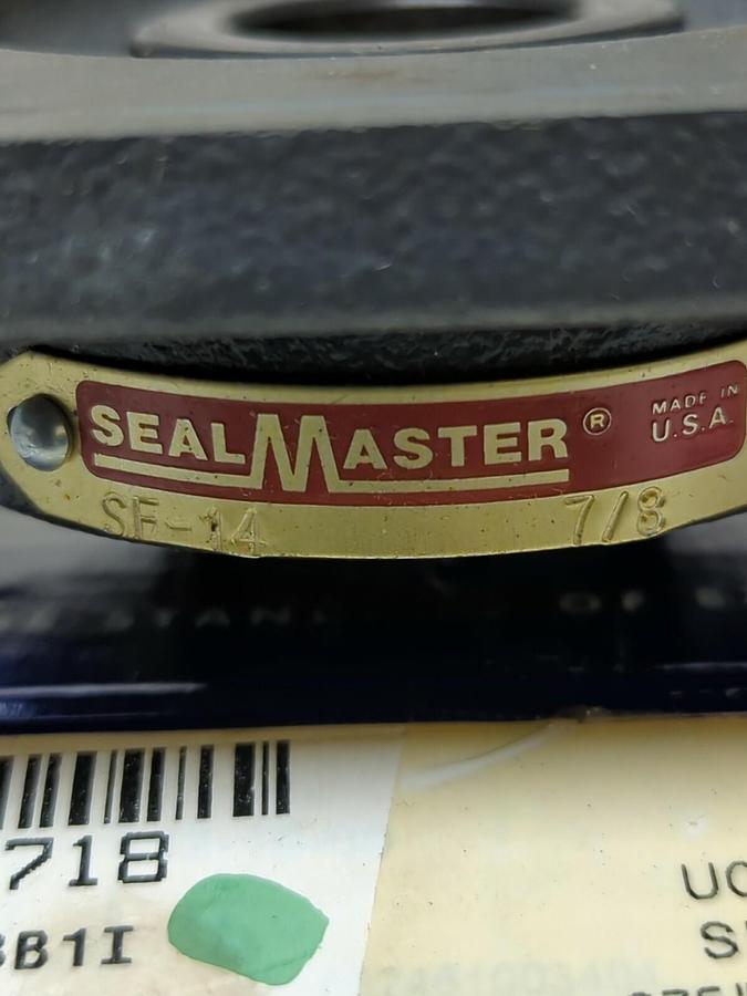 SEALMASTER,SF-14,FLANGE MOUNT BEARING 4-BOLT BASE 7/8 INCH BORE NOS