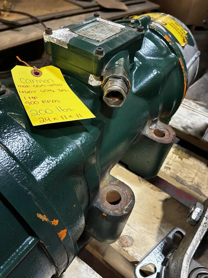 Used CARMAN,CD9-2910,ELECTRIC VIBRATOR MOTOR 3PH 1HP 900RPM